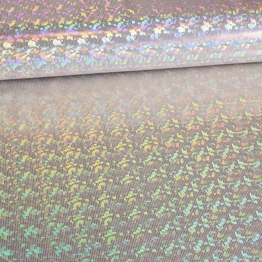 Mystique Deluxe Foil Hologram fabric ecru