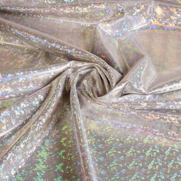 Mystique Deluxe Foil Hologram fabric ecru