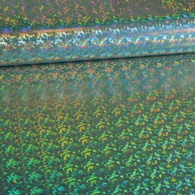Mystique Deluxe foil hologram fabric green
