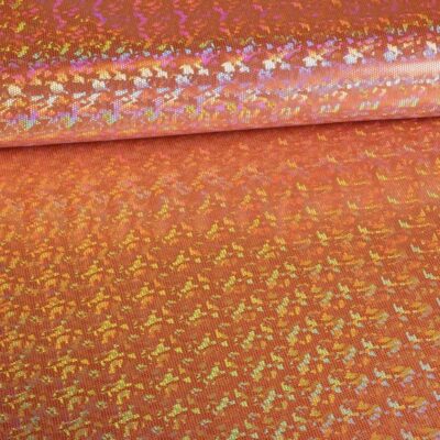 Mystique Deluxe Foil fabric hologram orange