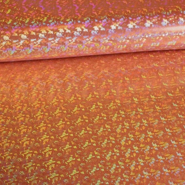Mystique Deluxe Foil fabric hologram orange