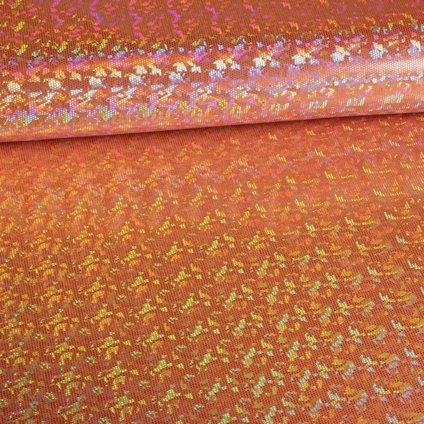 Mystique Deluxe Foil fabric hologram orange