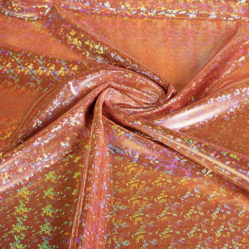 Mystique Deluxe Foil fabric hologram orange