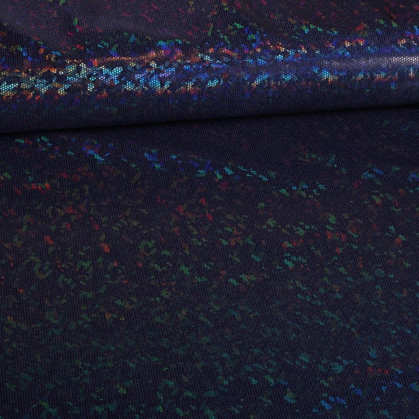 Mystique Deluxe Foil Hologram fabric dark blue