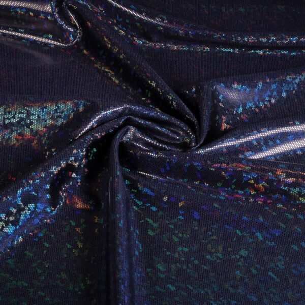 Mystique Deluxe Foil Hologram fabric dark blue