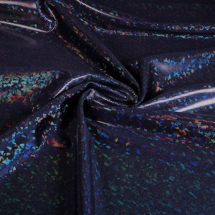 Mystique Deluxe Foil Hologram fabric dark blue
