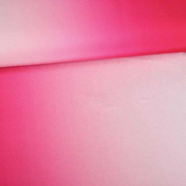 Swimwear fabric ombre fuchsia white