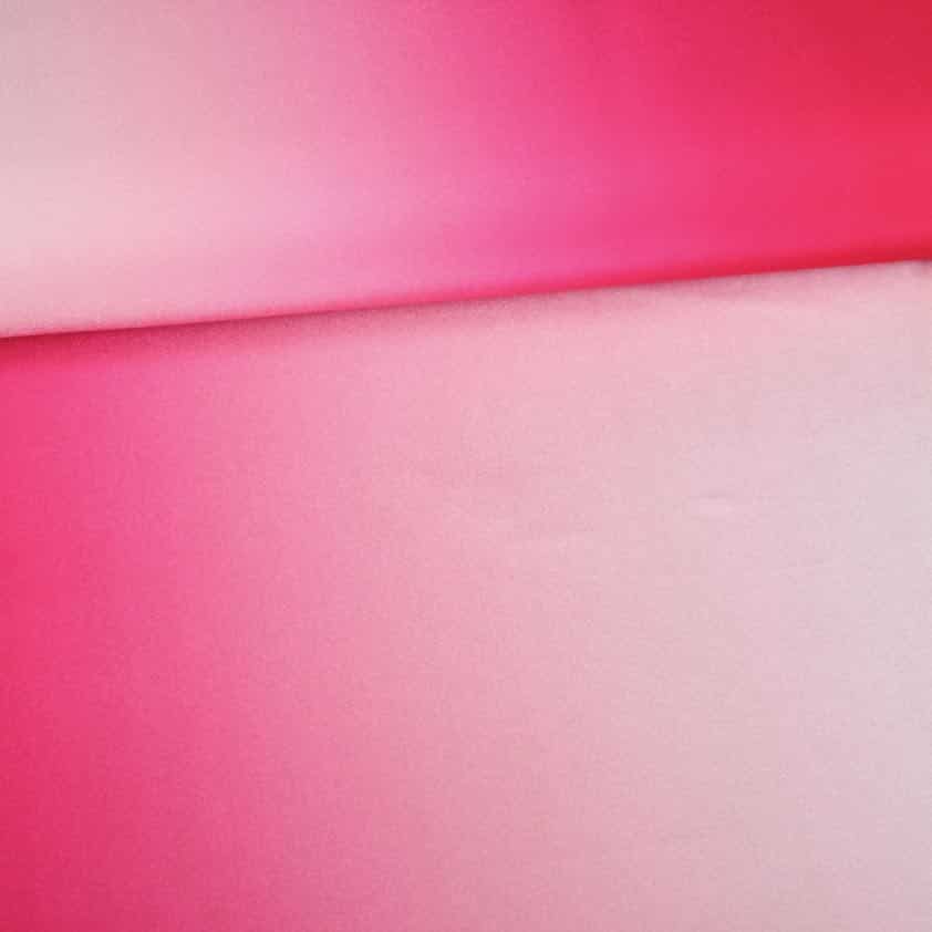 Swimwear fabric ombre fuchsia white