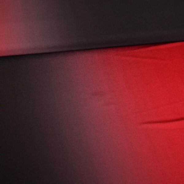 Stretch 4 Way Dance and Swimwear Fabric Ombre Red/Brown
