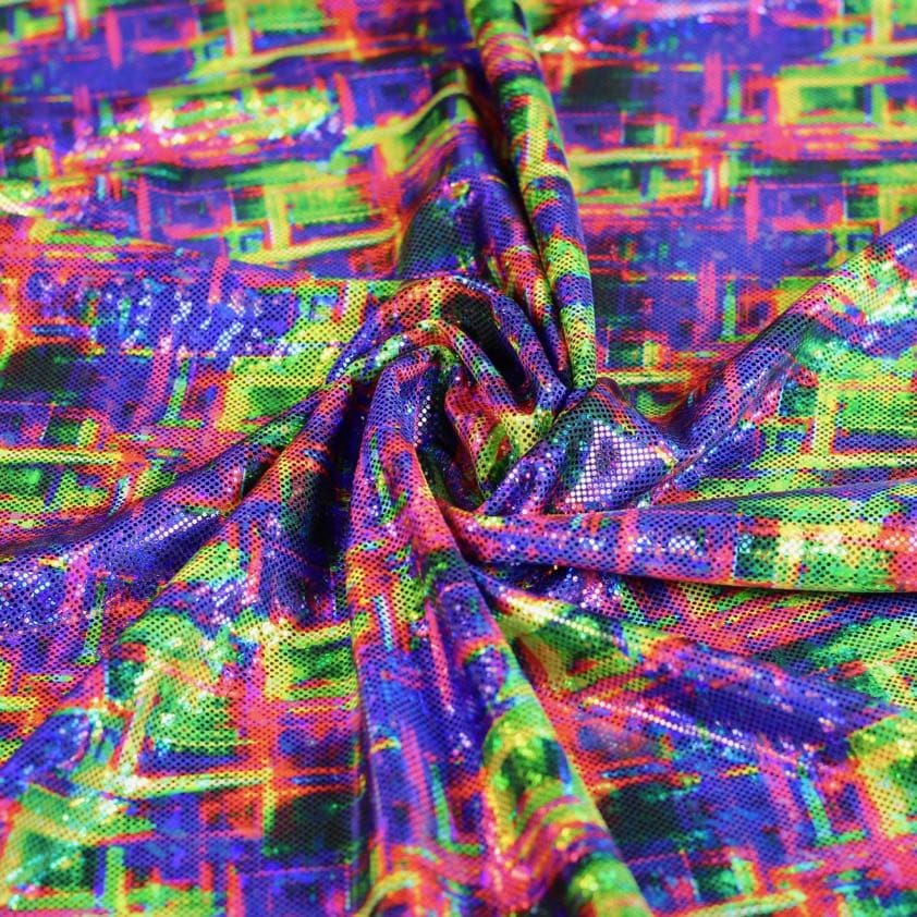 Foil Fantasy Diamond Hologram Fabric