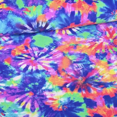 Stretch 4 Way fabric Tie-Dye Multicolor