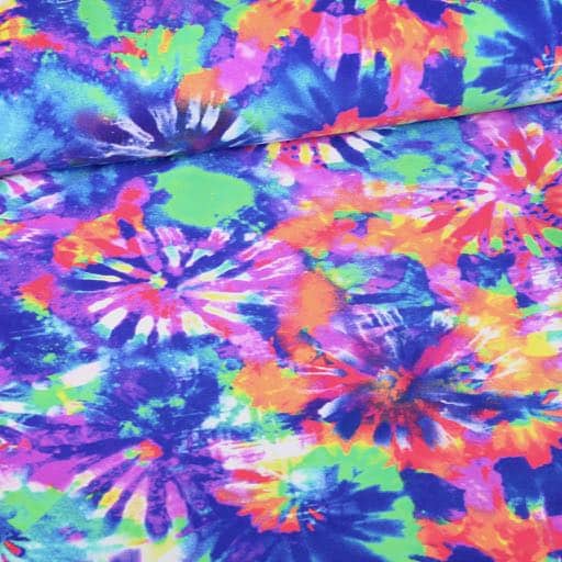 Stretch 4 Way fabric Tie-Dye Multicolor