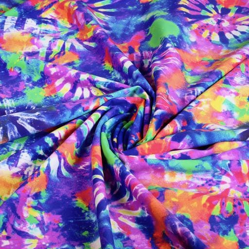 Stretch 4 Way fabric Tie-Dye Multicolor