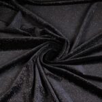 Velvet stof zilver glitter zwart