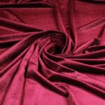 Velvet stof bordeaux zilver glitter