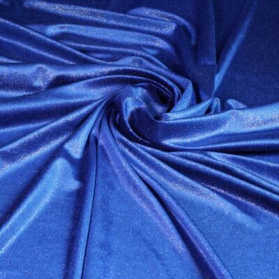 Velvet fabric cobalt silver glitter