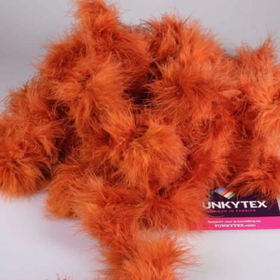 Marabou fabric dark orange
