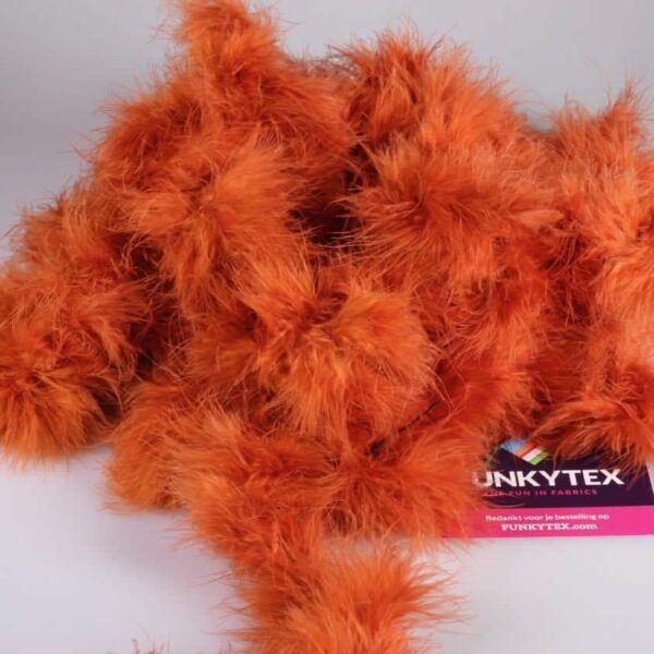 Marabou fabric dark orange