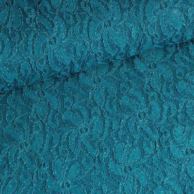 Lace fabric stretch glitter green
