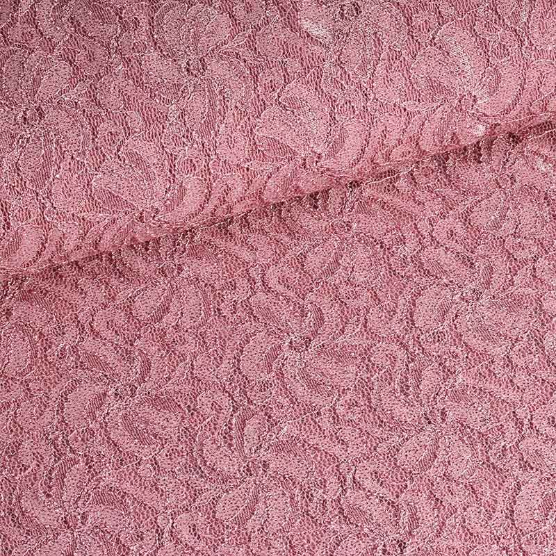 Lace stretch glitter dusty rose