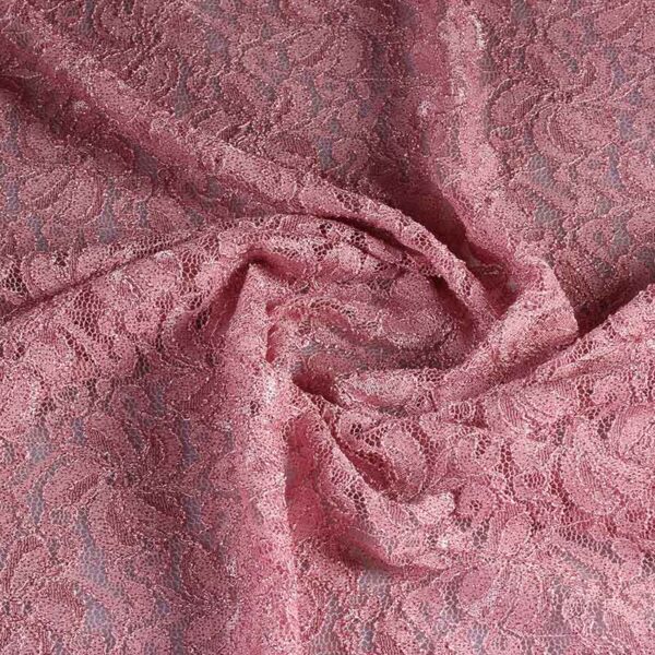 Lace stretch glitter dusty rose