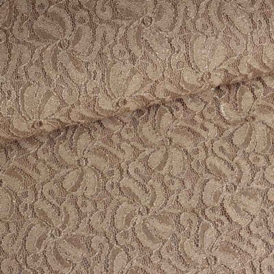Lace stretch glitter beige