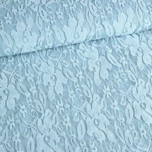 Lace fabric light blue