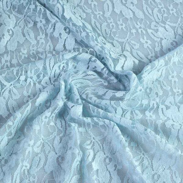 Lace fabric light blue