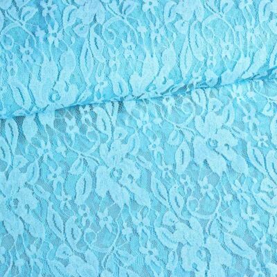 Lace fabric stretch aqua