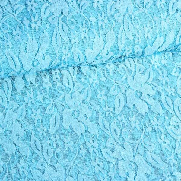 Lace fabric stretch aqua