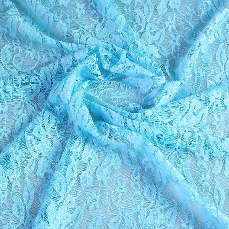 Lace fabric stretch aqua