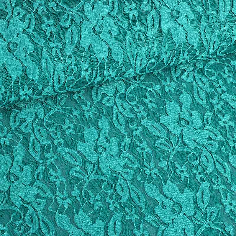 Lace fabric stretch light green
