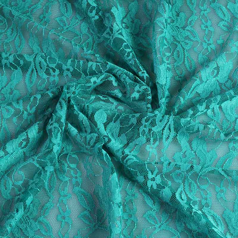 Lace fabric stretch light green