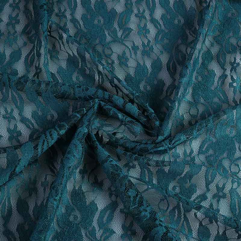 Lace fabric stretch petrol