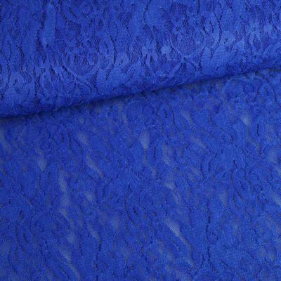 Lace fabric stretch cobalt