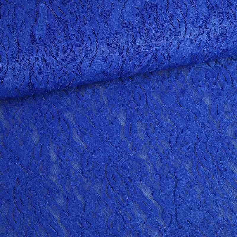 Lace fabric stretch cobalt