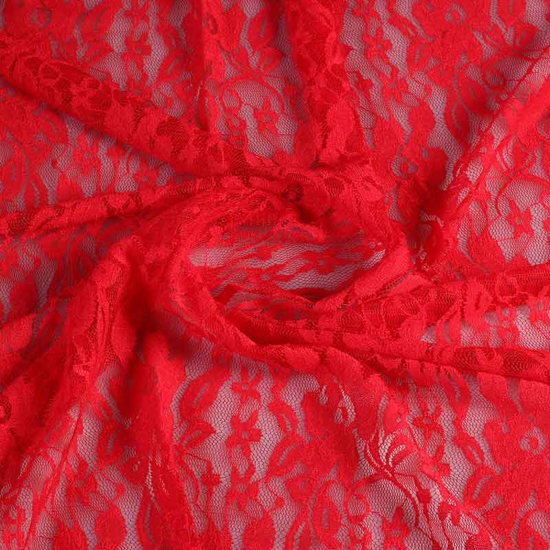 Lace fabric red