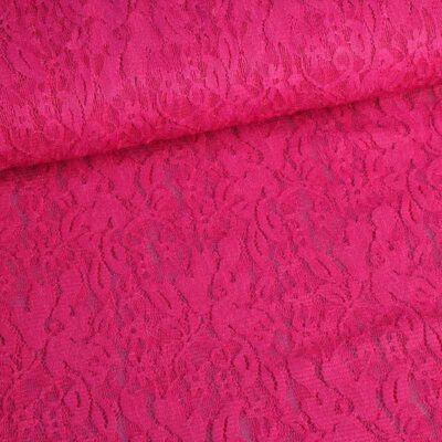 Lace fabric fuchsia