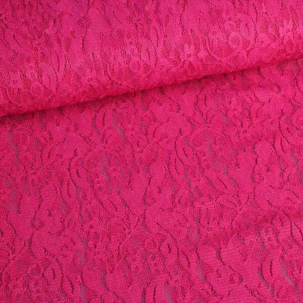 Lace fabric fuchsia