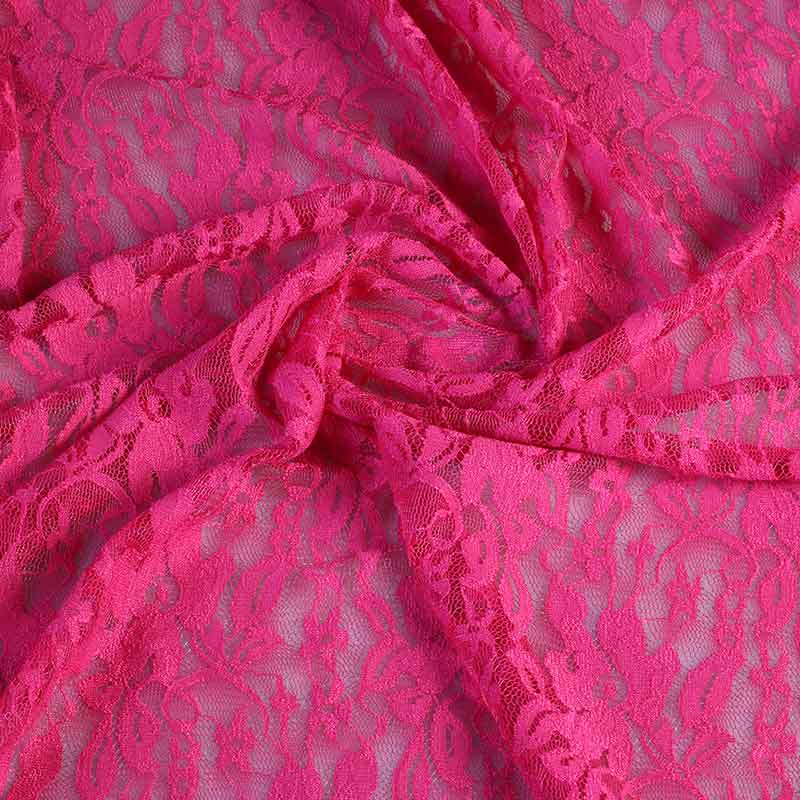 Lace fabric fuchsia