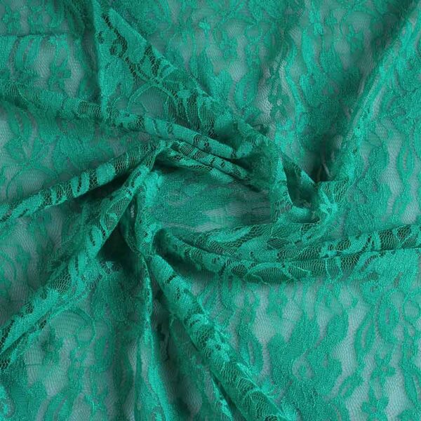 Lace fabric stretch green