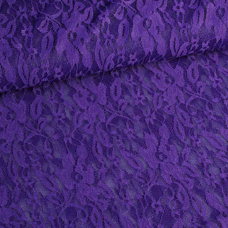 Lace fabric stretch purple