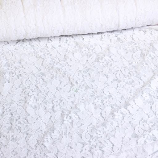 White stretch lace