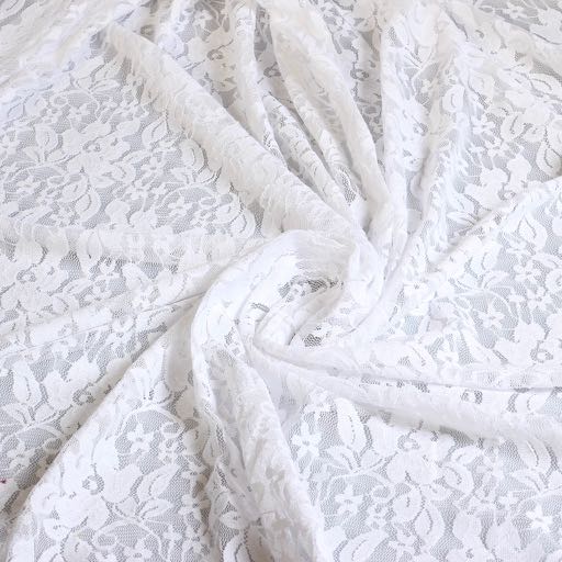 White stretch lace