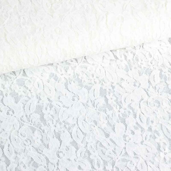 Lace fabric stretch ecru
