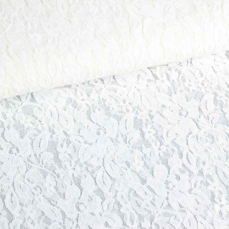 Lace fabric stretch ecru