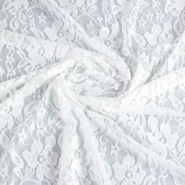Lace fabric stretch ecru