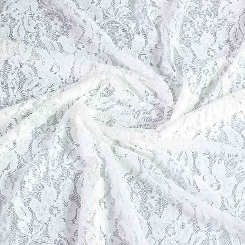 Lace fabric stretch ecru
