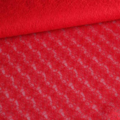 Lace fabric red