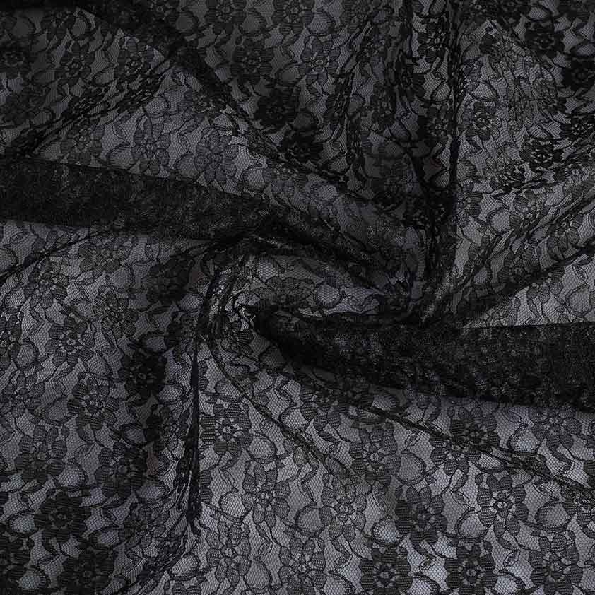 Lace fabric black
